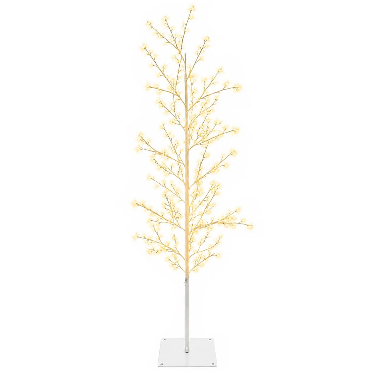 Micro Birch Christmas Tree White 150 cm Steel 360 LEDs
