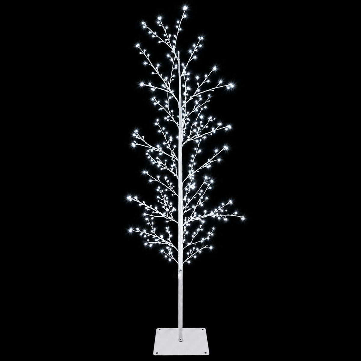 Micro Birch Christmas Tree White 150 cm Steel 360 LEDs