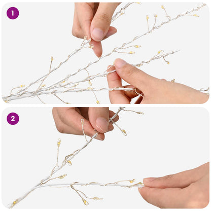 Micro Birch Christmas Tree White 150 cm Steel 360 LEDs