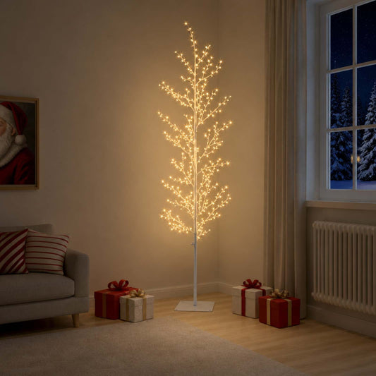 Micro Birch Christmas Tree White 20 x 20 x 180 cm Steel