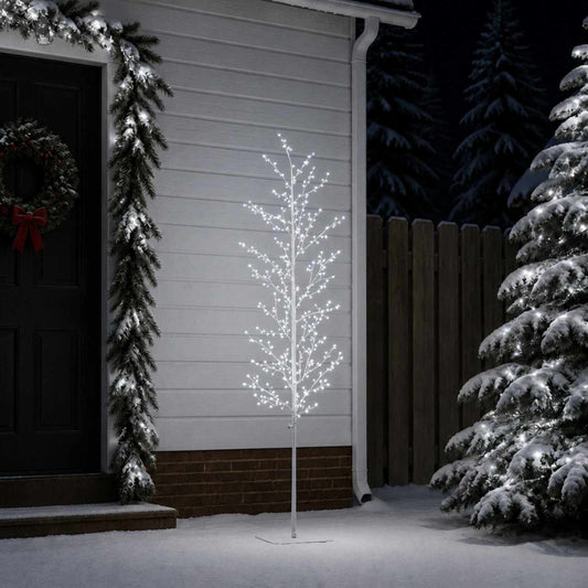 Micro Birch Christmas Tree White 20 x 20 x 180 cm Steel