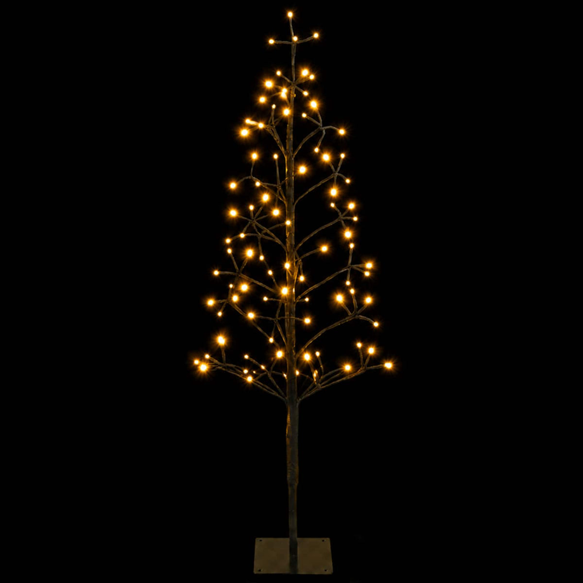 LED String Christmas Tree Black 18 x 18 x 120 cm Steel 140 LEDs