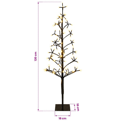 LED String Christmas Tree Black 18 x 18 x 120 cm Steel 140 LEDs