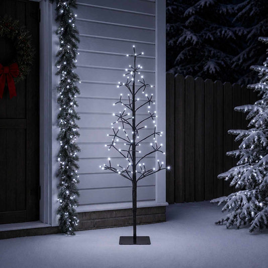 LED String Christmas Tree Black 18 x 18 x 150 cm Steel 164 LEDs