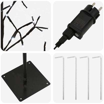 LED String Christmas Tree Black 18 x 18 x 120 cm Steel 140 LEDs