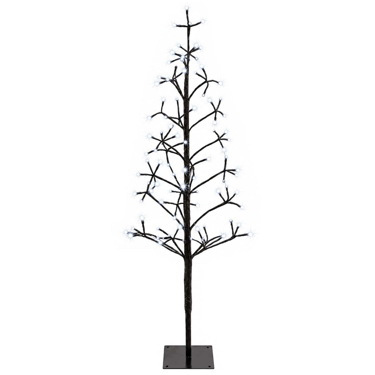 LED String Christmas Tree Black 18 x 18 x 120 cm Steel 140 LEDs