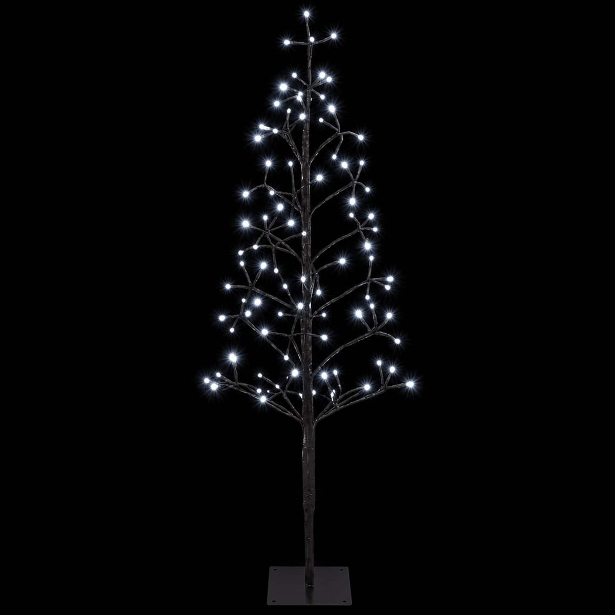 LED String Christmas Tree Black 18 x 18 x 120 cm Steel 140 LEDs