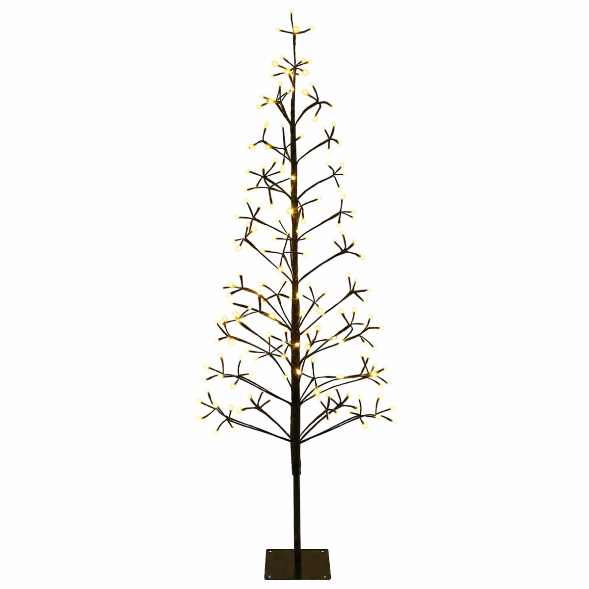 LED String Christmas Tree Black 150 cm Steel 164 LEDs