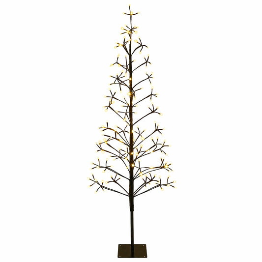 LED String Christmas Tree Black 150 cm Steel 164 LEDs