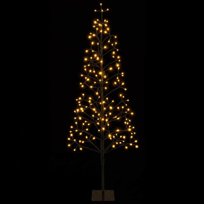 LED String Christmas Tree Black 150 cm Steel 164 LEDs
