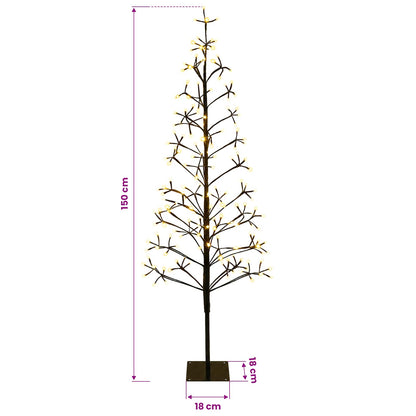 LED String Christmas Tree Black 150 cm Steel 164 LEDs
