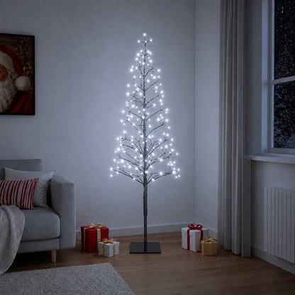 LED String Christmas Tree Black 18 x 18 x 150 cm Steel 164 LEDs