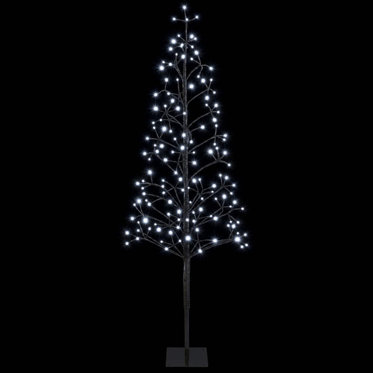 LED String Christmas Tree Black 18 x 18 x 150 cm Steel 164 LEDs