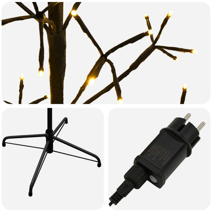 LED String Christmas Tree Black 20 x 20 x 180 cm Steel 196 LEDs
