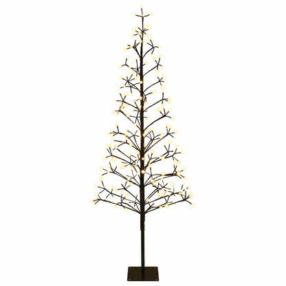 LED String Christmas Tree Black 20 x 20 x 180 cm Steel 196 LEDs
