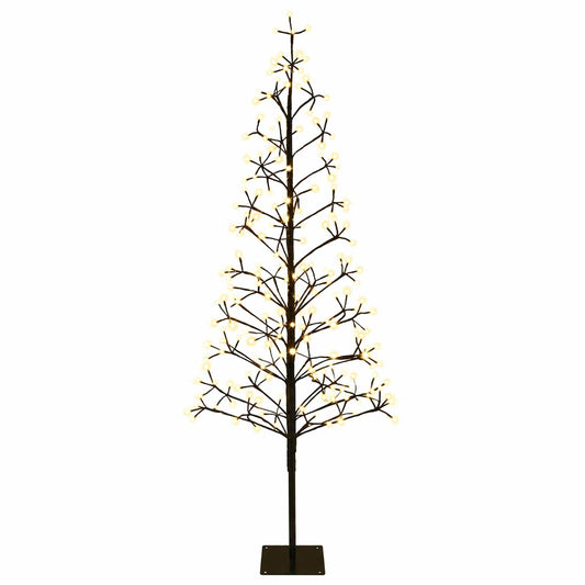 LED String Christmas Tree Black 20 x 20 x 180 cm Steel 196 LEDs