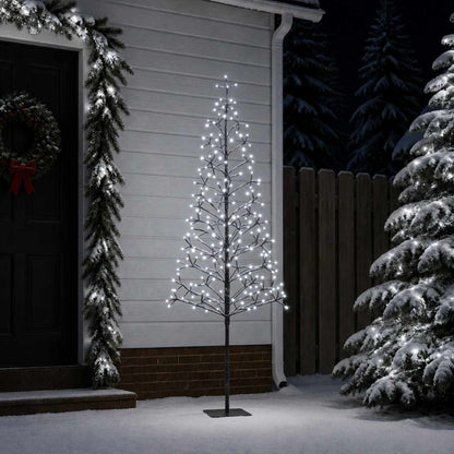 LED String Christmas Tree Black 180 cm Steel 196 LEDs