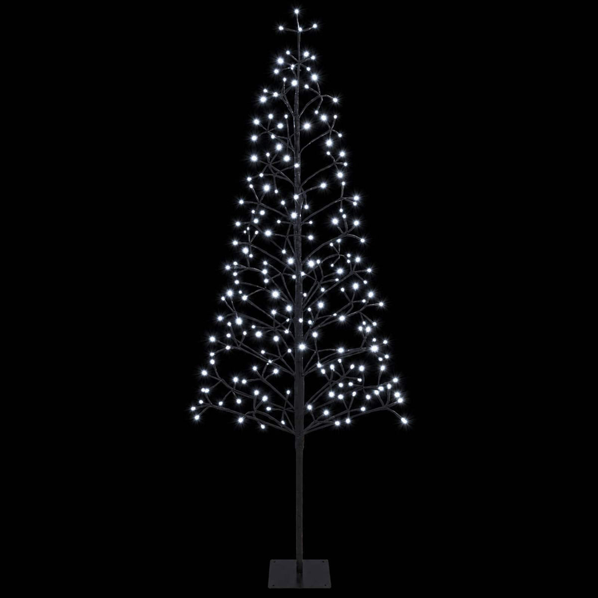 LED String Christmas Tree Black 180 cm Steel 196 LEDs