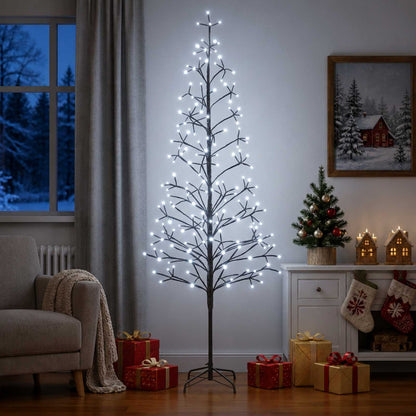LED String Christmas Tree Black 47 x 210 cm Steel 228 LEDs