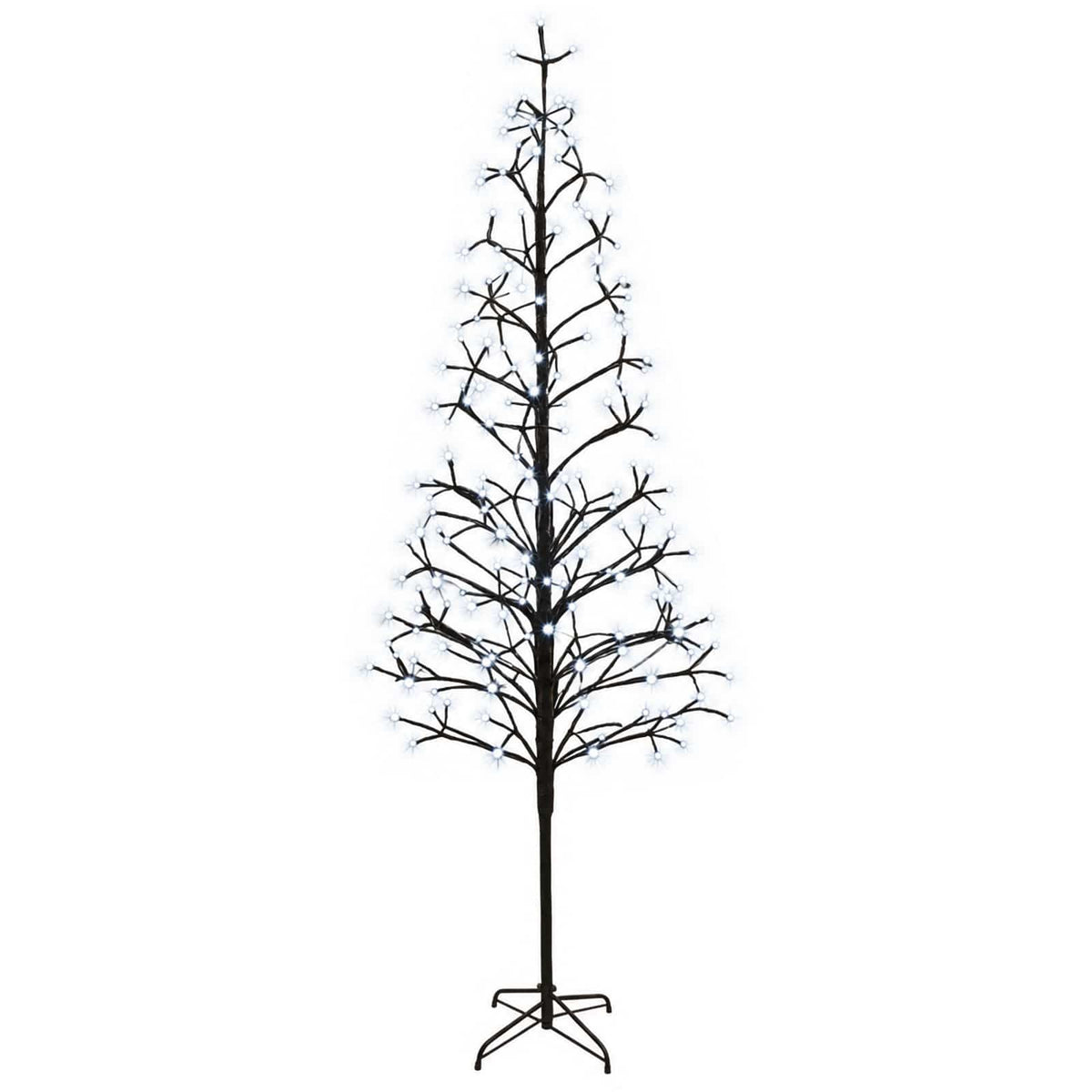 LED String Christmas Tree Black 47 x 210 cm Steel 228 LEDs
