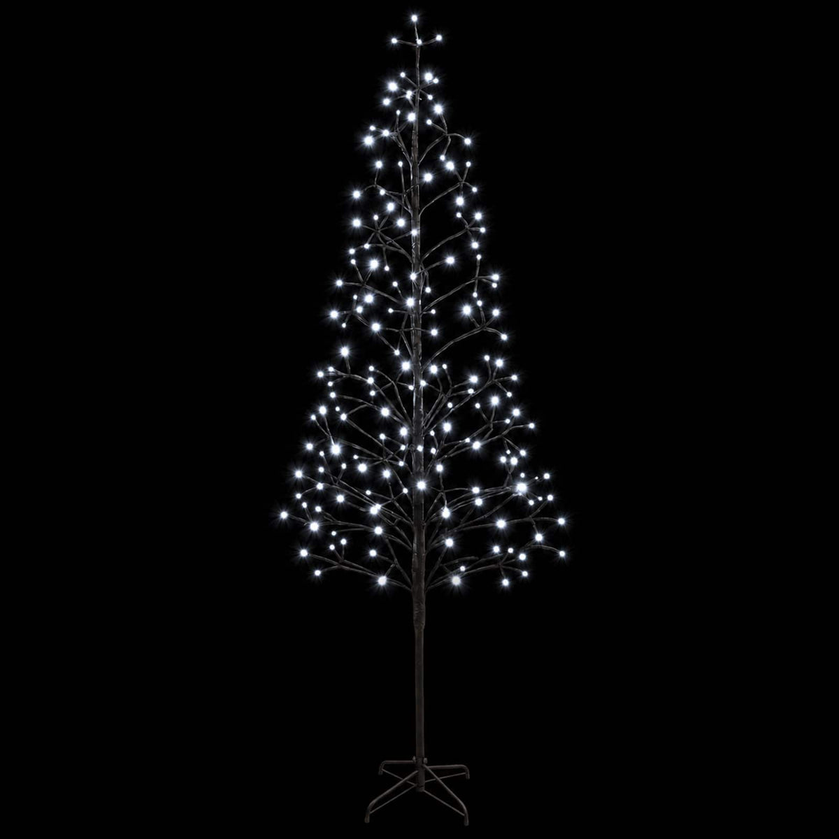 LED String Christmas Tree Black 47 x 210 cm Steel 228 LEDs