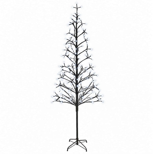 LED String Christmas Tree Black 47 x 240 cm Steel 268 LEDs