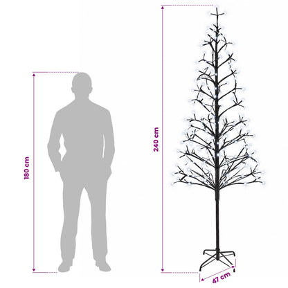 LED String Christmas Tree Black 47 x 240 cm Steel 268 LEDs