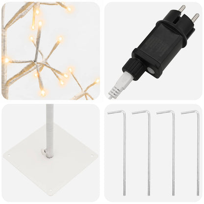 LED String Christmas Tree White 18 x 18 x 120 cm Steel 140 LEDs