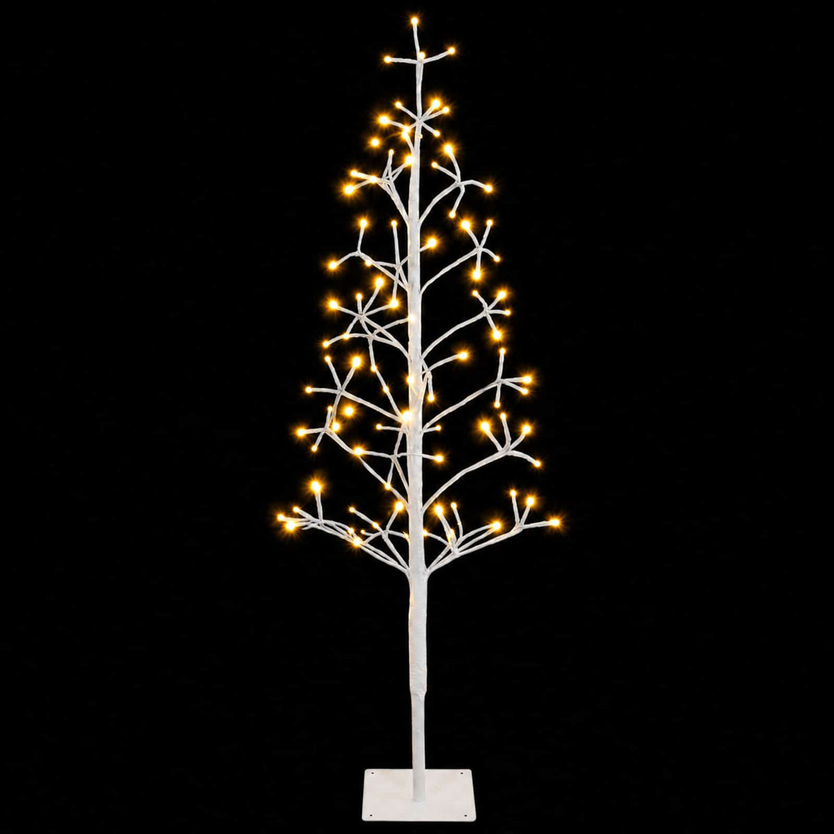 LED String Christmas Tree White 18 x 18 x 120 cm Steel 140 LEDs