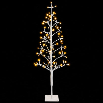LED String Christmas Tree White 18 x 18 x 120 cm Steel 140 LEDs