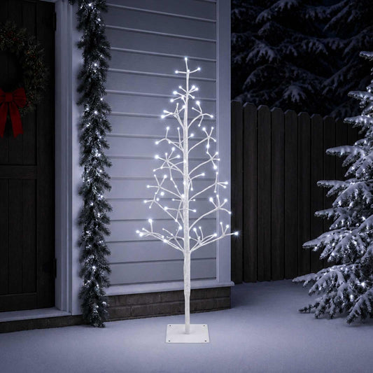 LED String Christmas Tree White 18 x 18 x 120 cm Steel 140 LEDs