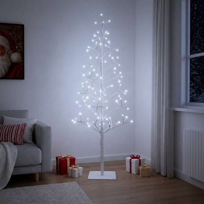 LED String Christmas Tree White 18 x 18 x 120 cm Steel 140 LEDs