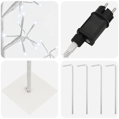 LED String Christmas Tree White 18 x 18 x 120 cm Steel 140 LEDs