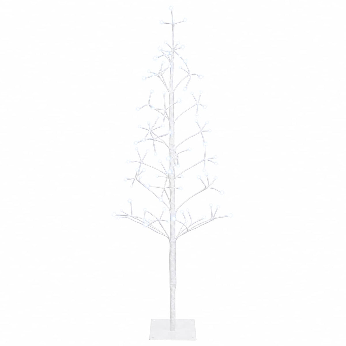 LED String Christmas Tree White 18 x 18 x 120 cm Steel 140 LEDs