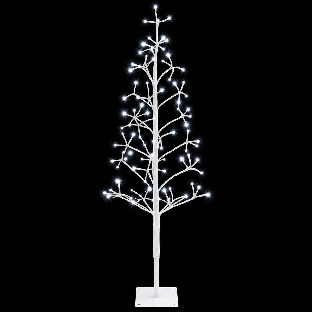 LED String Christmas Tree White 18 x 18 x 120 cm Steel 140 LEDs