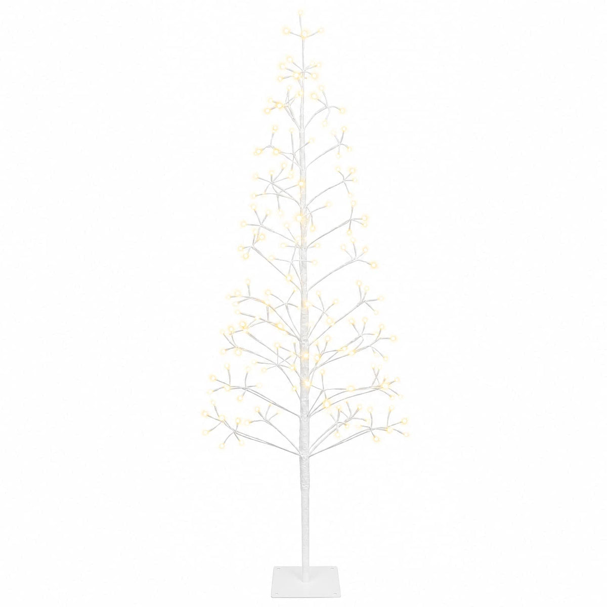 LED String Christmas Tree White 18 x 18 x 150 cm Steel 164 LEDs