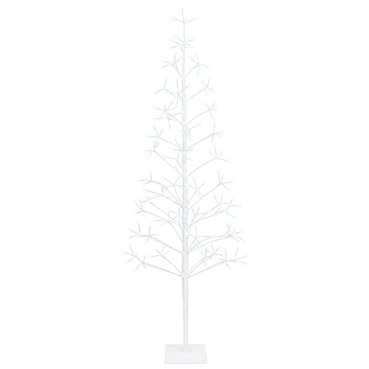 LED String Christmas Tree White 18 x 18 x 150 cm Steel 164 LEDs