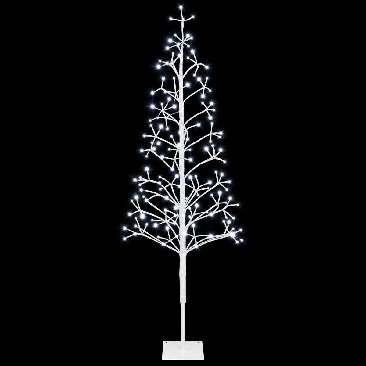 LED String Christmas Tree White 18 x 18 x 150 cm Steel 164 LEDs
