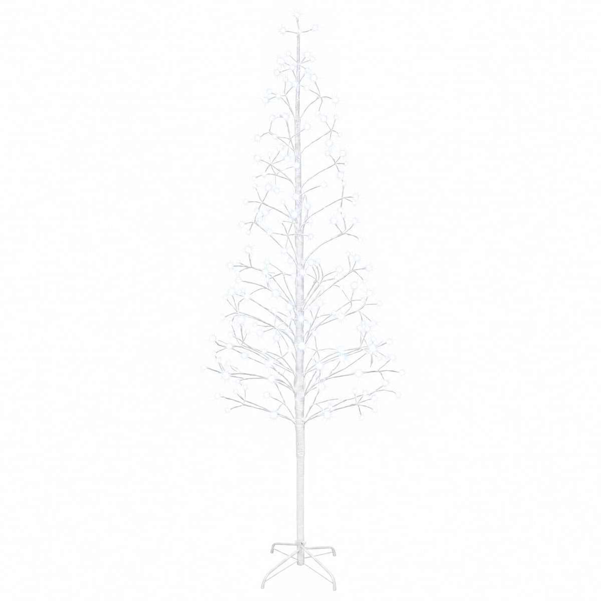 LED String Christmas Tree White 47 x 210 cm Steel 228 LEDs