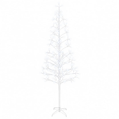 LED String Christmas Tree White 47 x 210 cm Steel 228 LEDs