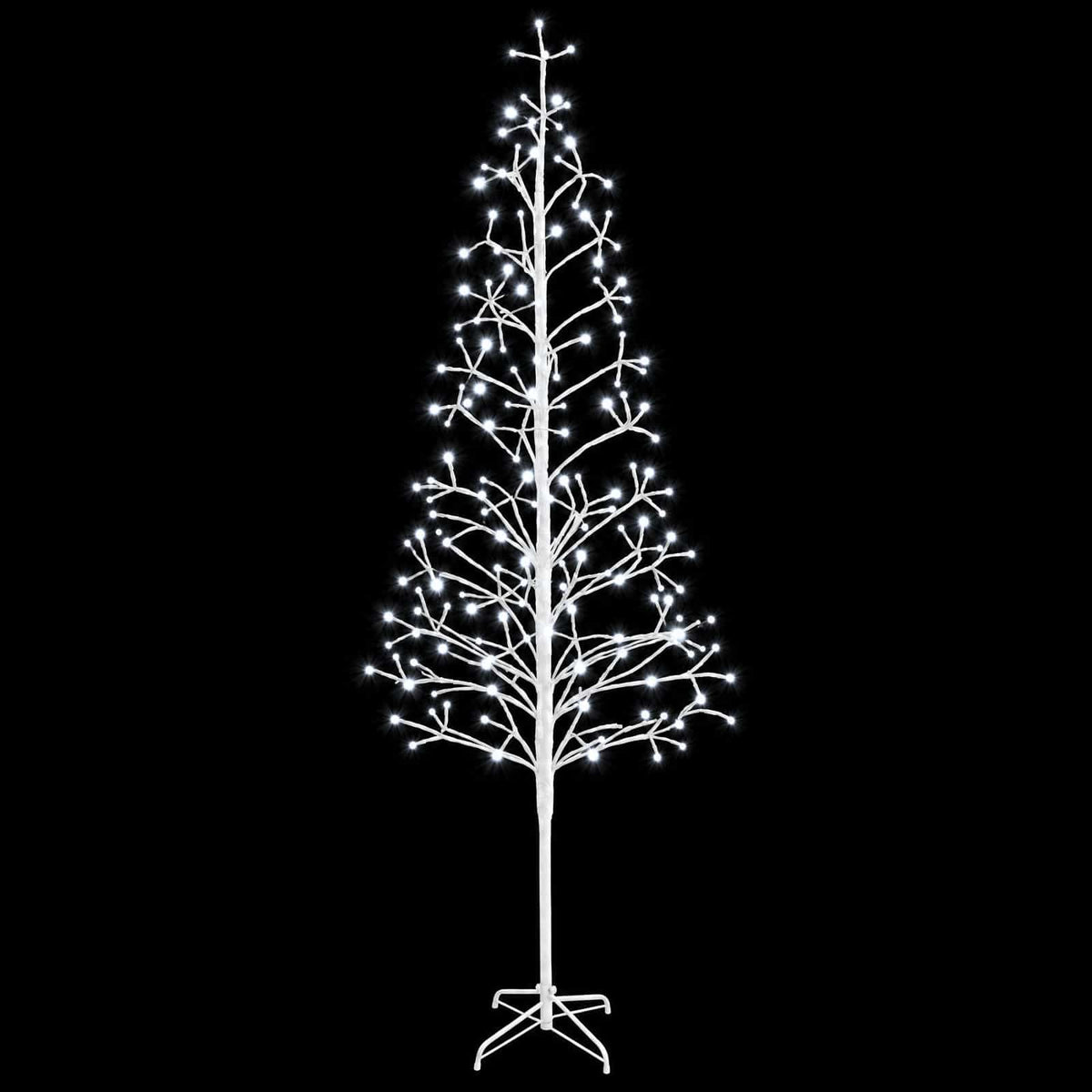 LED String Christmas Tree White 47 x 210 cm Steel 228 LEDs