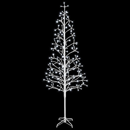 LED String Christmas Tree White 47 x 210 cm Steel 228 LEDs