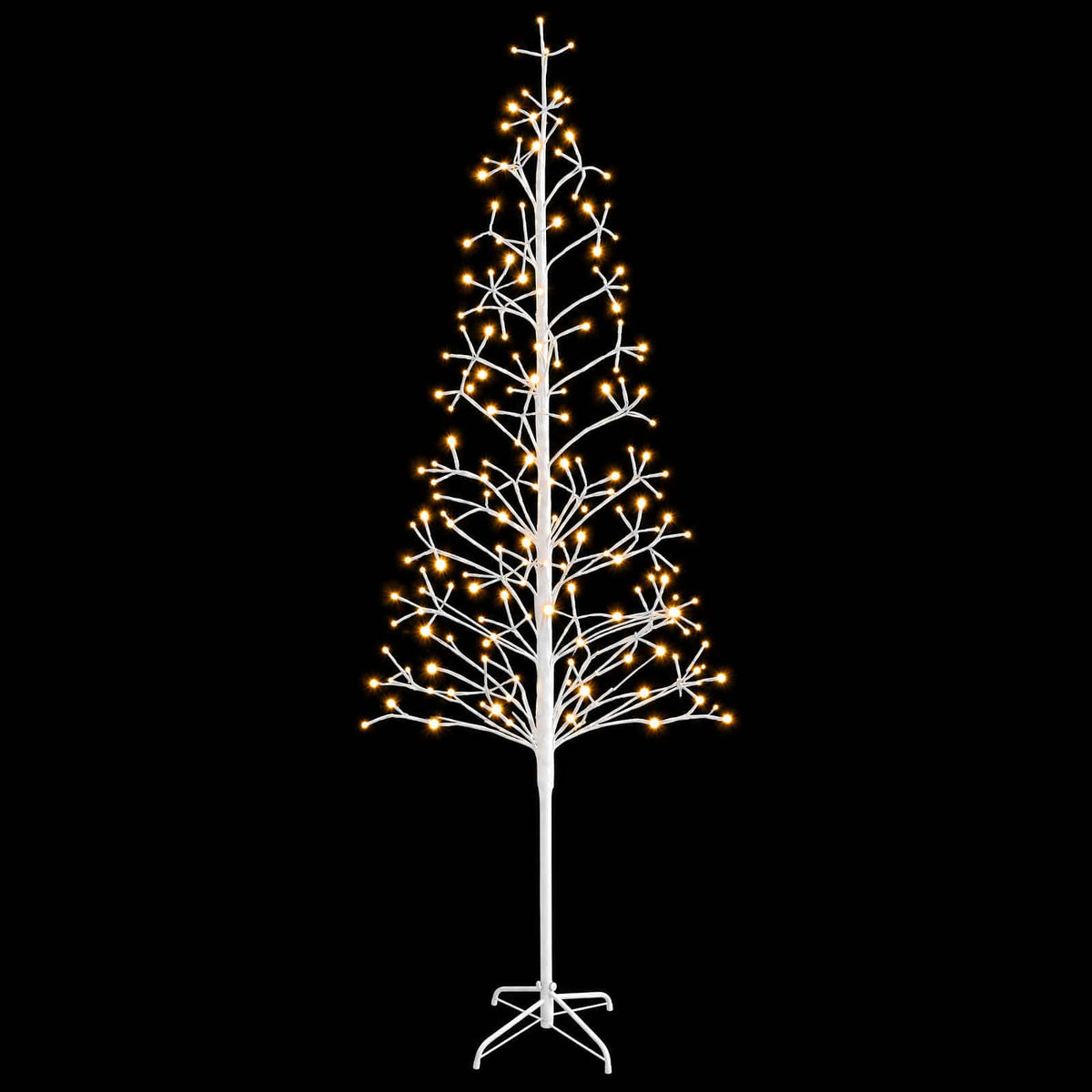 LED String Christmas Tree White 47 x 240 cm Steel 268 LEDs