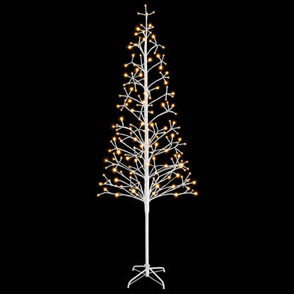 LED String Christmas Tree White 47 x 240 cm Steel 268 LEDs