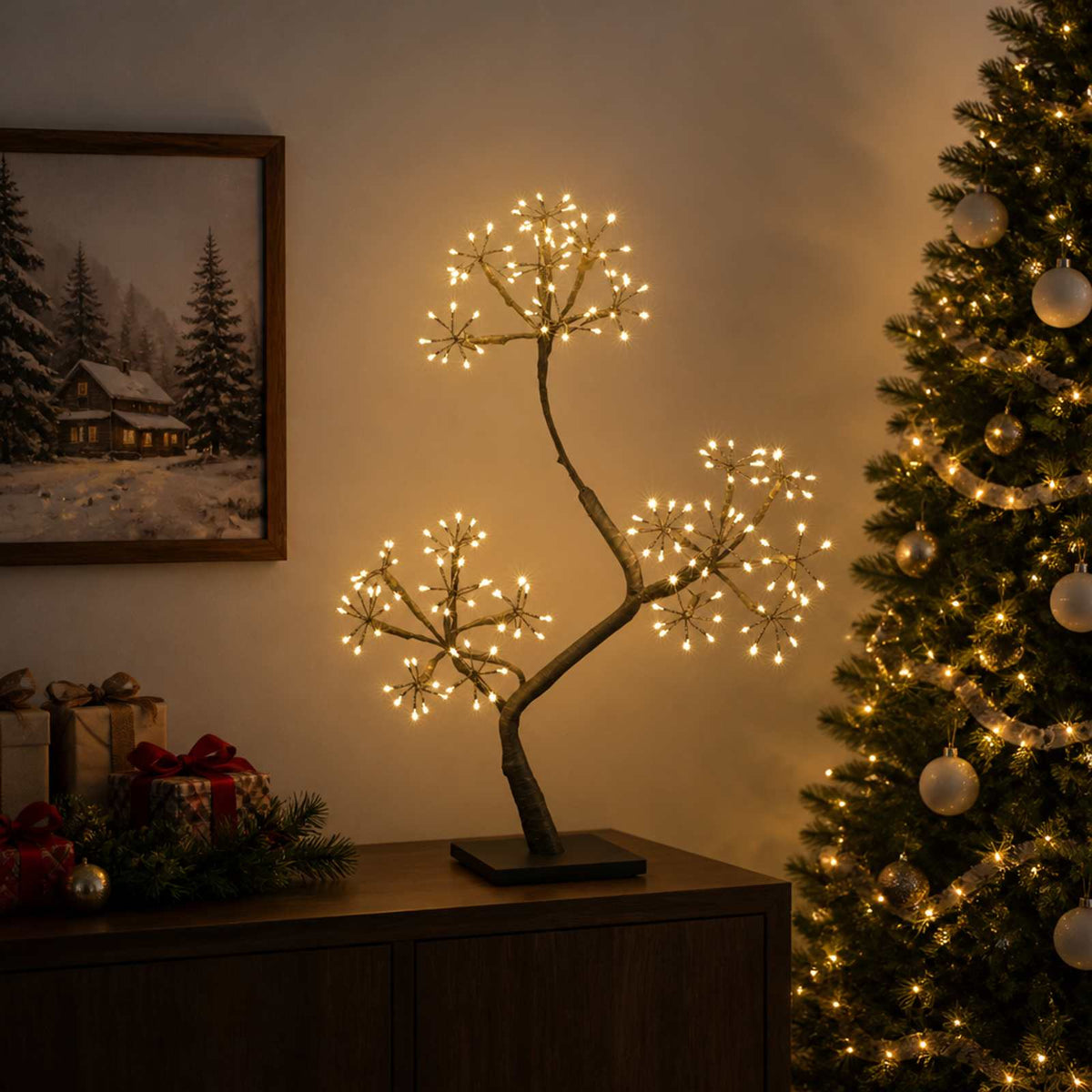 S-Shape LED Christmas Tree 2 pcs Black 45 cm Plastic 336 LEDs