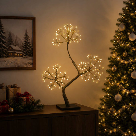 S-Shape LED Christmas Tree 2 pcs Black 45 cm Plastic 336 LEDs