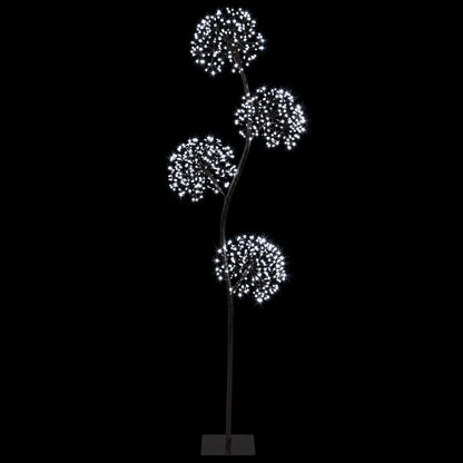 S-Shape LED Christmas Tree Black 18 x 18 x 150 cm Steel