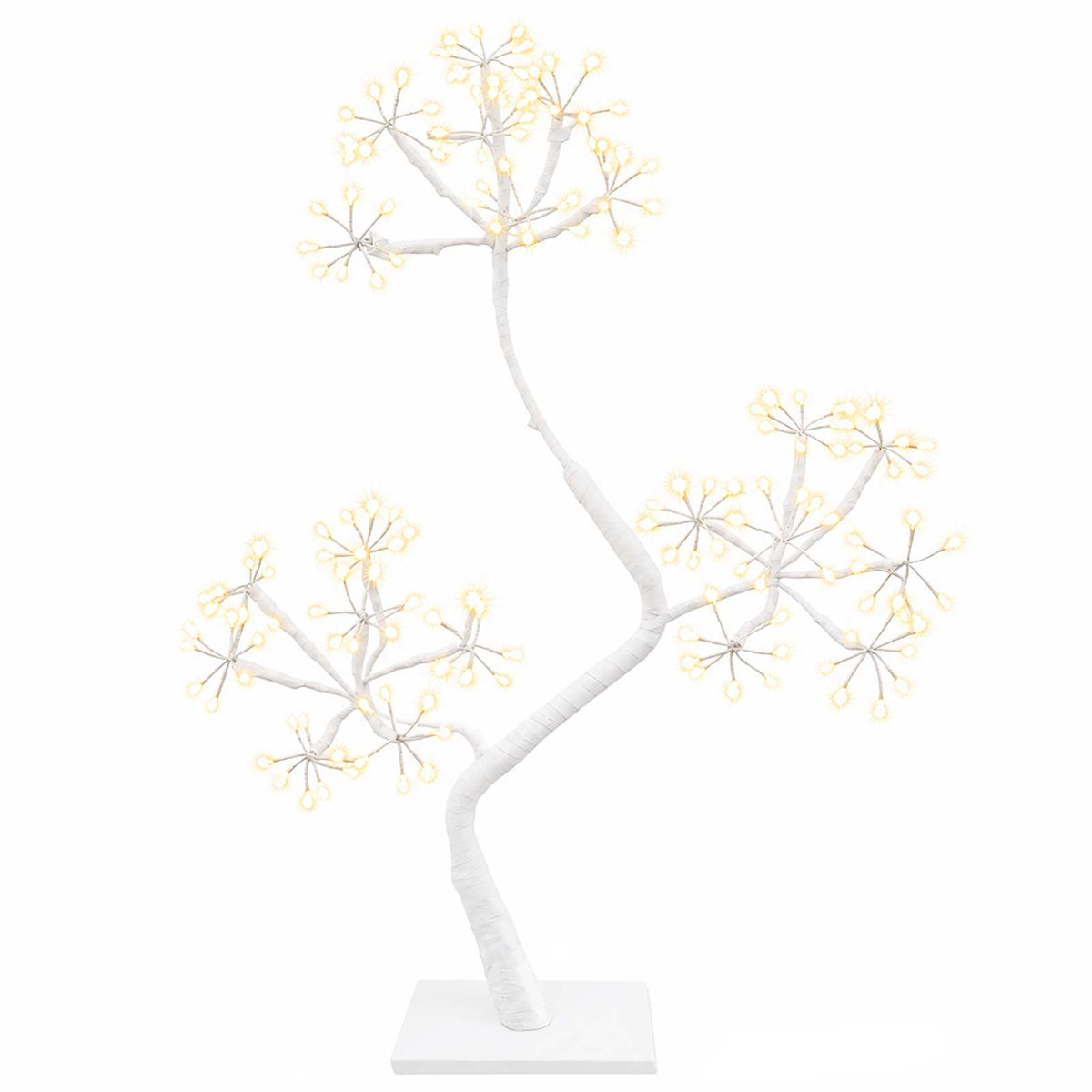 S-Shape LED Christmas Tree 2 pcs White 18 x 18 x 45 cm Steel