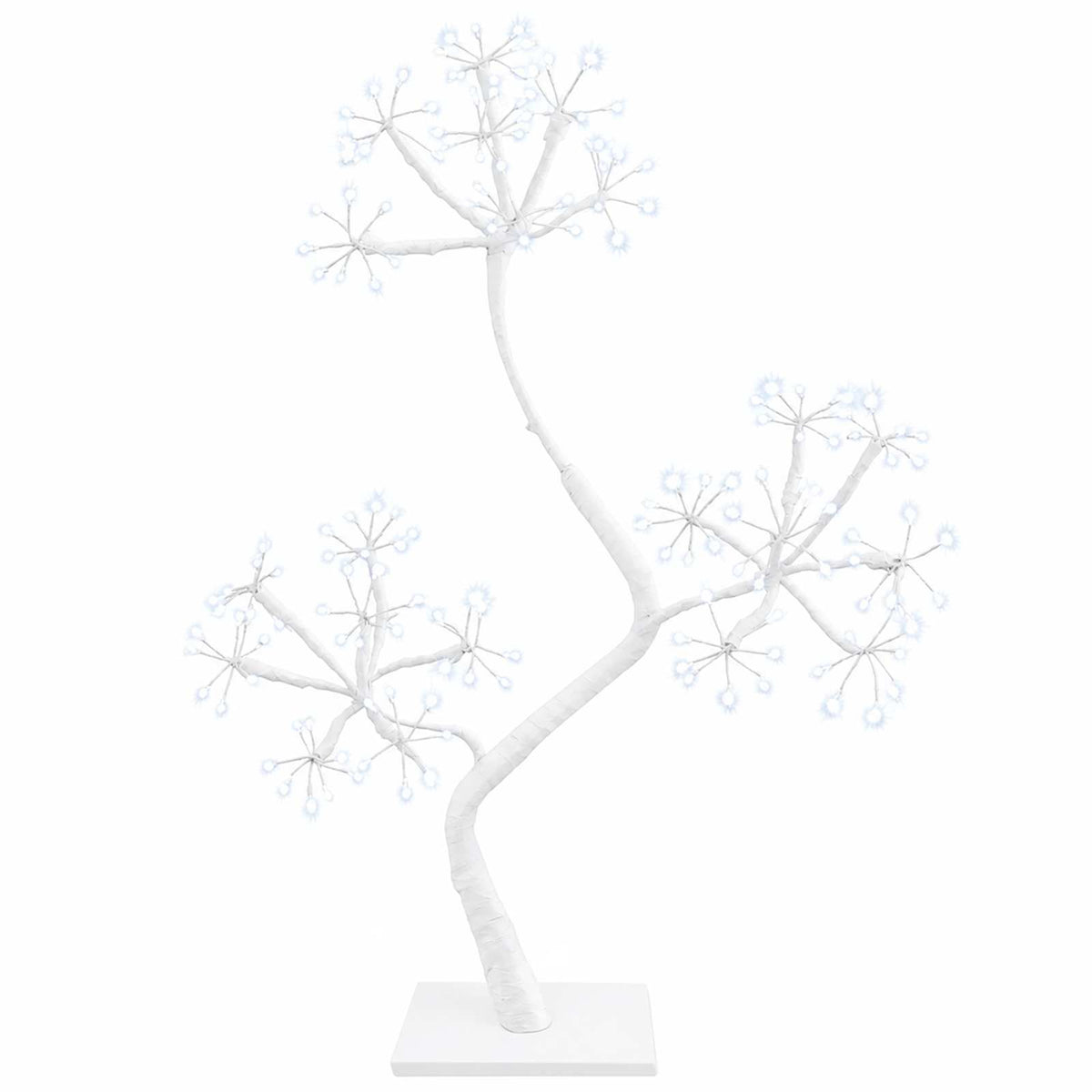 S-Shape LED Christmas Tree 2 pcs White 18 x 18 x 45 cm Steel