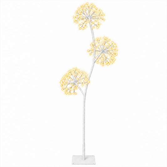 S-Shape LED Christmas Tree White 18 x 18 x 120 cm Steel
